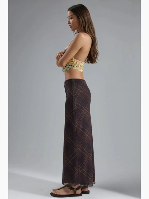 Mid-waist maxi-rok met patroon busem - Kiabi