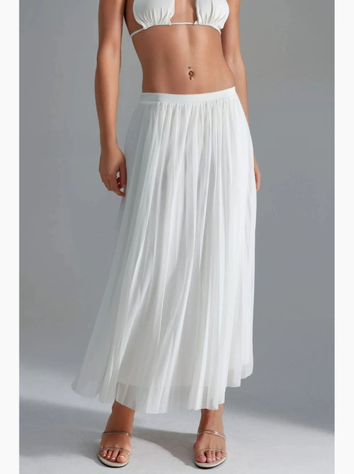Mid-waist tule maxi-rok busem - Kiabi
