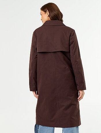 Middellange trenchcoat met binnenvoering