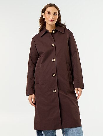 Middellange trenchcoat met binnenvoering
