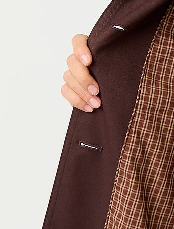 Middellange trenchcoat met binnenvoering