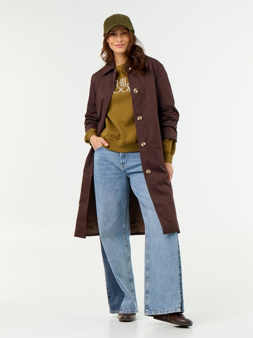 Middellange trenchcoat met binnenvoering - Kiabi Middellange trenchcoat met binnenvoering - Kiabi
