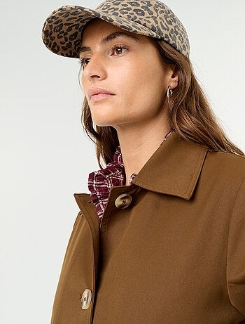 Middellange trenchcoat met binnenvoering