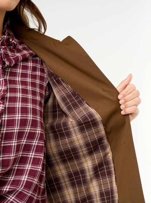 Middellange trenchcoat met binnenvoering - Kiabi
