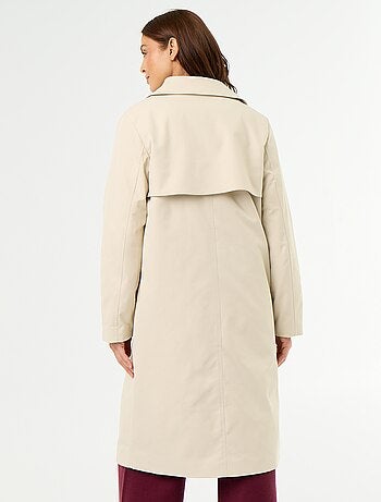 Middellange trenchcoat met binnenvoering