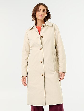 Middellange trenchcoat met binnenvoering
