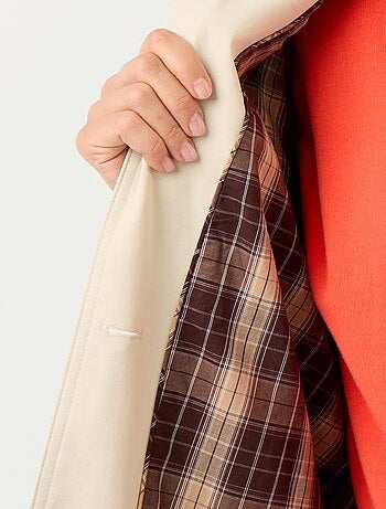 Middellange trenchcoat met binnenvoering