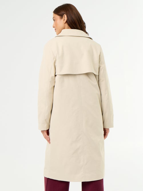 Middellange trenchcoat met binnenvoering - Kiabi Middellange trenchcoat met binnenvoering - Kiabi