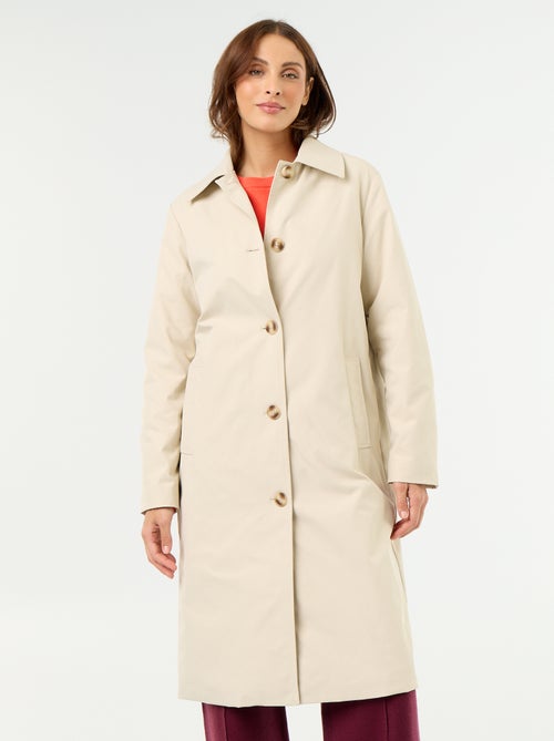 Middellange trenchcoat met binnenvoering - Kiabi Middellange trenchcoat met binnenvoering - Kiabi