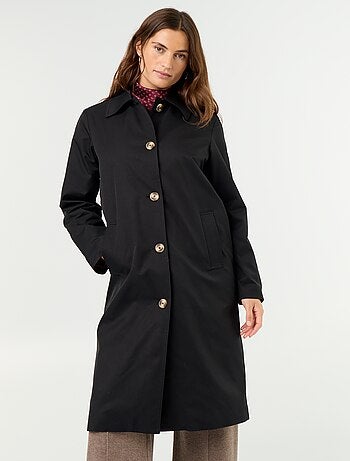 Middellange trenchcoat met binnenvoering