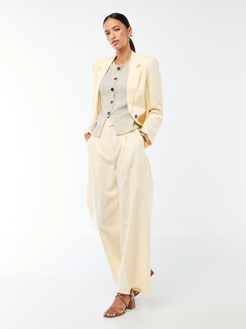 Midi blazer Biege - Kiabi