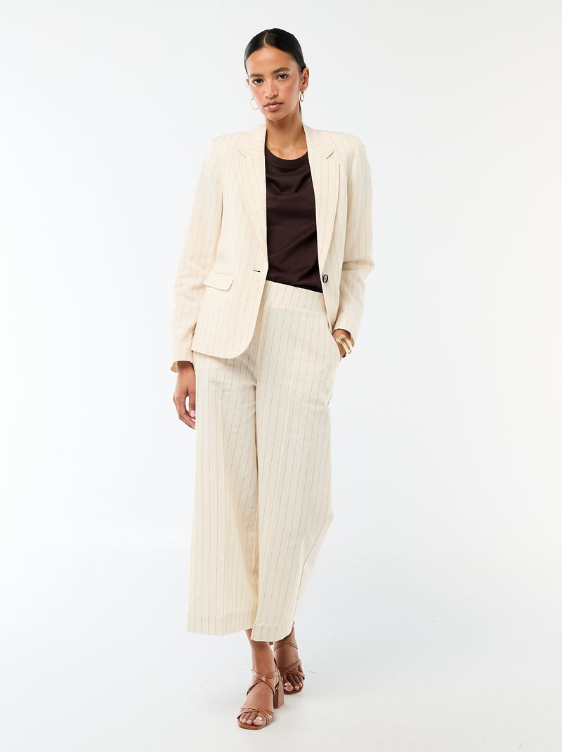 Midi blazer Biege - Kiabi