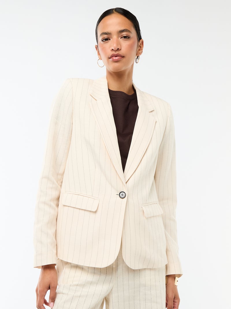 Midi blazer Biege - Kiabi