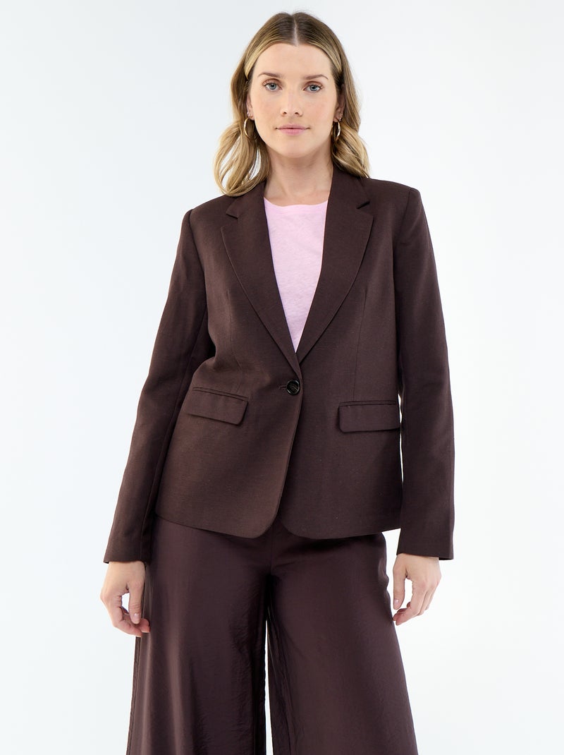 Midi blazer Bruin - Kiabi