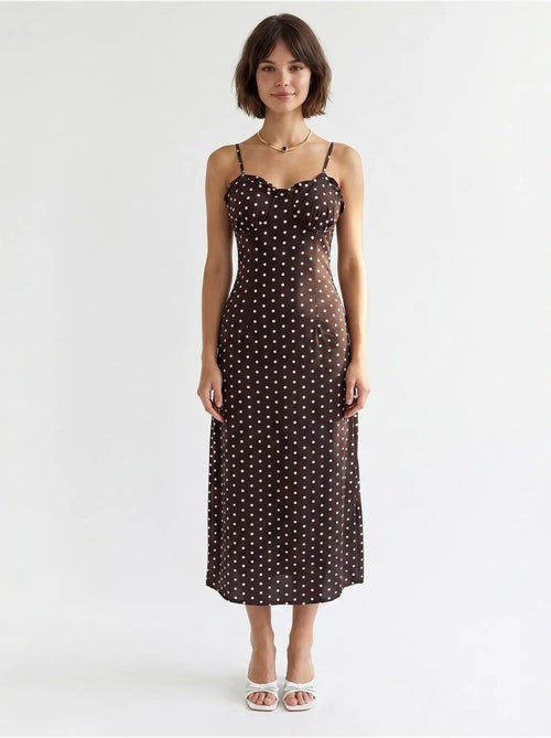 Midi bodycon jurk met stippen mixray - Kiabi Midi bodycon jurk met stippen mixray - Kiabi