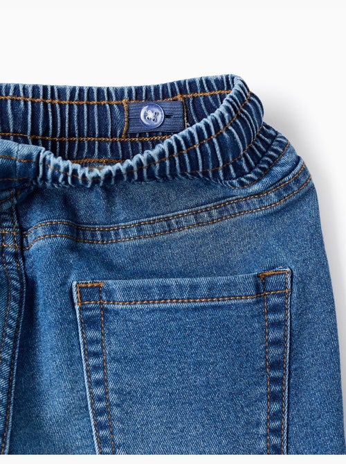 Midi denim pull-up shorts met trekkoord - Kiabi Midi denim pull-up shorts met trekkoord - Kiabi