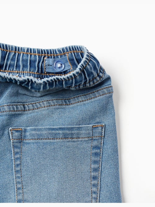 Midi denim pull-up shorts met trekkoord - Kiabi Midi denim pull-up shorts met trekkoord - Kiabi