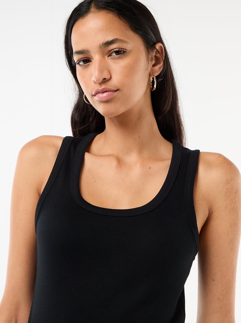 Midi jurk in hemdmodel Zwart - Kiabi