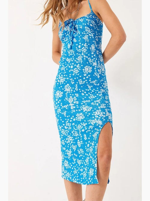 Midi-jurk met bloemenprint en vierkante hals lucci - Kiabi Midi-jurk met bloemenprint en vierkante hals lucci - Kiabi