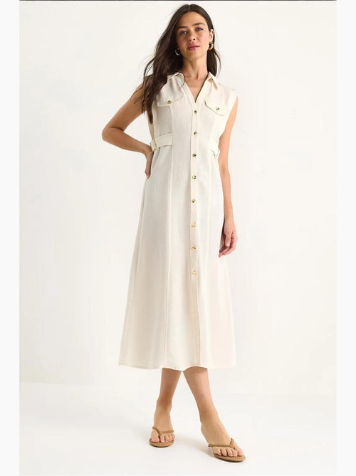 Midi-jurk met ceintuurdetail lucci - Kiabi Midi-jurk met ceintuurdetail lucci - Kiabi