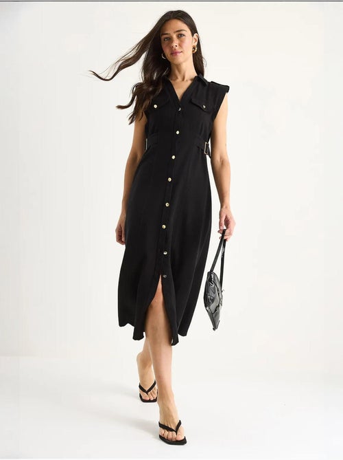 Midi-jurk met ceintuurdetail lucci - Kiabi Midi-jurk met ceintuurdetail lucci - Kiabi