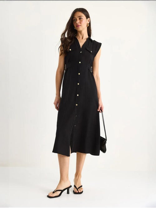 Midi-jurk met ceintuurdetail lucci - Kiabi Midi-jurk met ceintuurdetail lucci - Kiabi