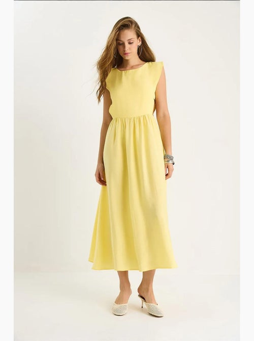 Midi-jurk met cut-outdetails lucci - Kiabi Midi-jurk met cut-outdetails lucci - Kiabi