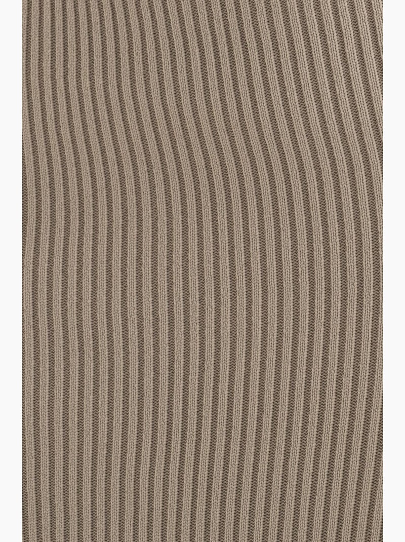 Midi-jurk met één schouder en een uitsparing aan de zijkant hiccup Natuurlijk beige - Kiabi