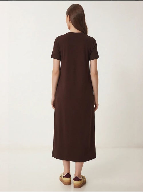 Midi-jurk met korte mouwen en ronde hals istanbul - Kiabi Midi-jurk met korte mouwen en ronde hals istanbul - Kiabi