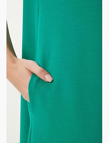 Midi-jurk met korte mouwen en ronde hals istanbul