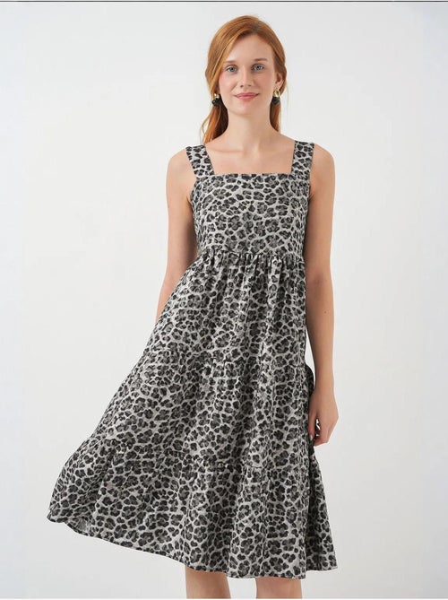 Midi-jurk met print en vierkante hals bdart - Kiabi Midi-jurk met print en vierkante hals bdart - Kiabi