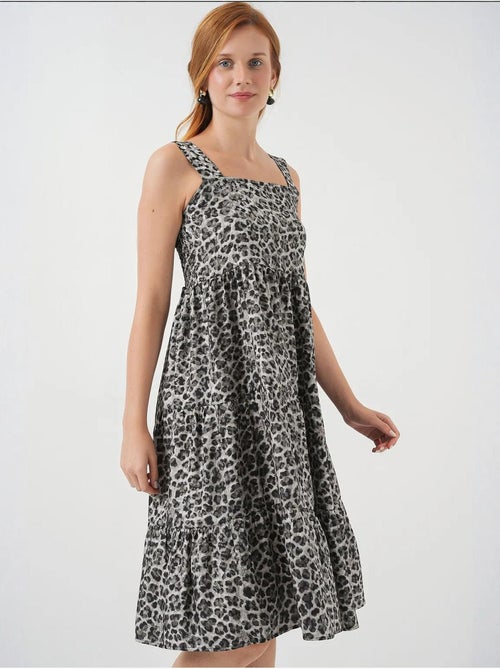 Midi-jurk met print en vierkante hals bdart - Kiabi Midi-jurk met print en vierkante hals bdart - Kiabi