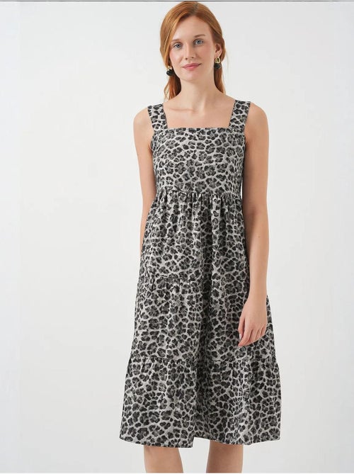 Midi-jurk met print en vierkante hals bdart - Kiabi Midi-jurk met print en vierkante hals bdart - Kiabi
