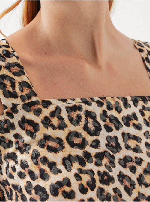 Midi-jurk met print en vierkante hals bdart - Kiabi Midi-jurk met print en vierkante hals bdart - Kiabi