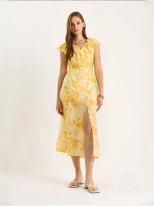 Midi-jurk met ruchedetail lucci - Kiabi Midi-jurk met ruchedetail lucci - Kiabi