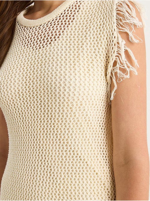 Midi-jurk met textuur en ruchesdetail lucci - Kiabi Midi-jurk met textuur en ruchesdetail lucci - Kiabi