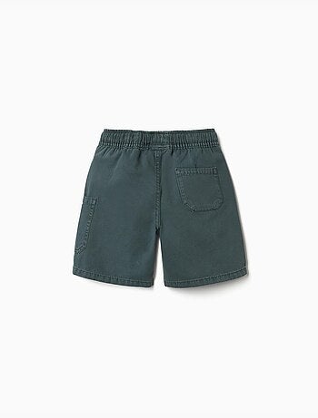 Midi katoenen cargoshort met trekkoord