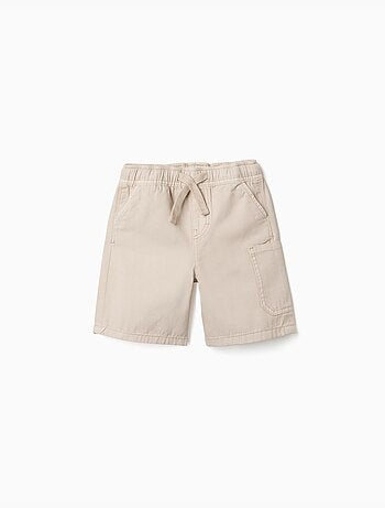 Midi katoenen cargoshort met trekkoord