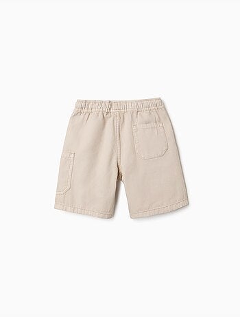 Midi katoenen cargoshort met trekkoord