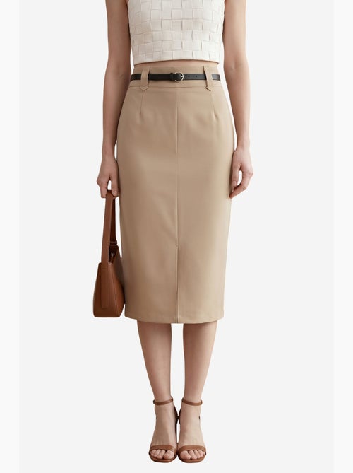 Midi kokerrok met hoge taille en split my fashion - Kiabi Midi kokerrok met hoge taille en split my fashion - Kiabi