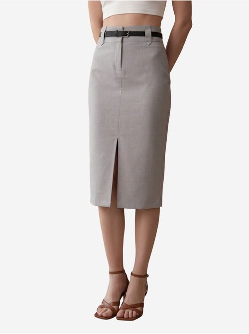 Midi kokerrok met hoge taille en split my fashion - Kiabi Midi kokerrok met hoge taille en split my fashion - Kiabi