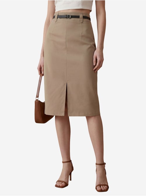 Midi kokerrok met hoge taille en split my fashion - Kiabi Midi kokerrok met hoge taille en split my fashion - Kiabi
