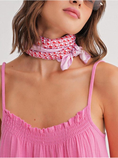 Midi mousseline jurk met ruchesdetail mixray - Kiabi Midi mousseline jurk met ruchesdetail mixray - Kiabi