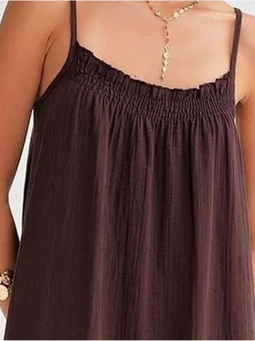 Midi mousseline jurk met ruchesdetail mixray - Kiabi Midi mousseline jurk met ruchesdetail mixray - Kiabi