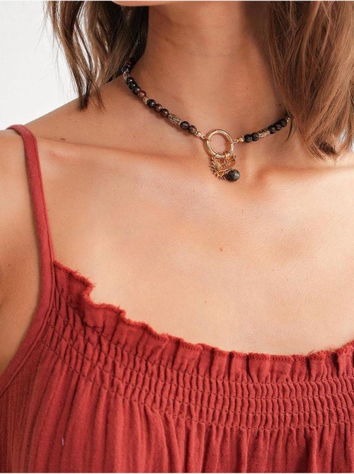 Midi mousseline jurk met ruchesdetail mixray - Kiabi Midi mousseline jurk met ruchesdetail mixray - Kiabi