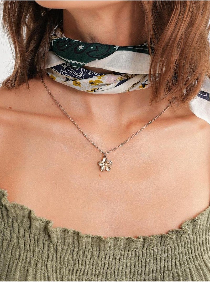 Midi mousseline jurk met ruchesdetail mixray Pastelgroen - Kiabi