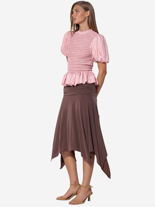 Midi-rok in a-lijn met hoge taille busem - Kiabi Midi-rok in a-lijn met hoge taille busem - Kiabi