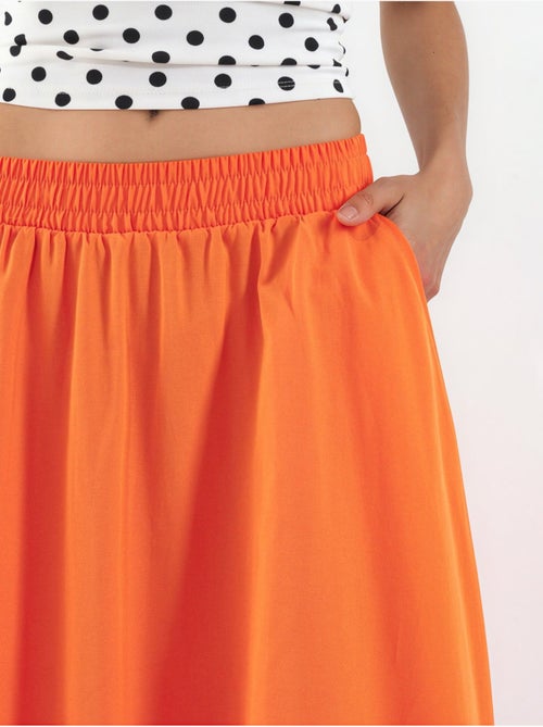 Midi-rok met elastische taille en zakken busem - Kiabi Midi-rok met elastische taille en zakken busem - Kiabi
