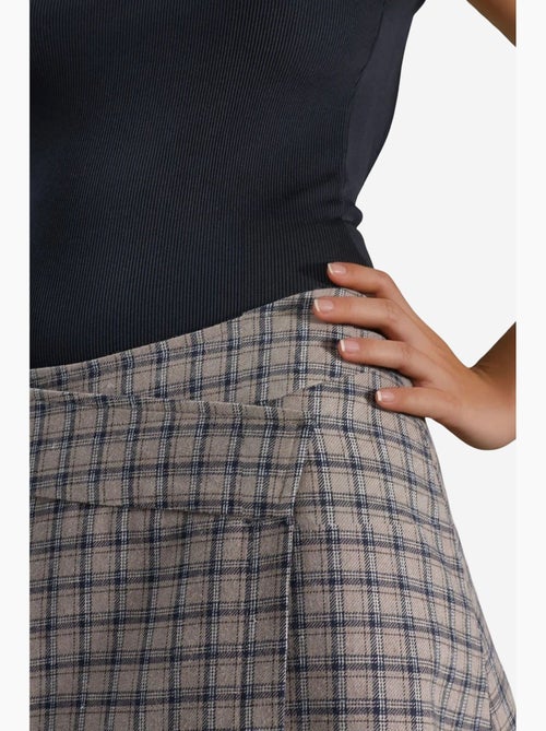Midi-rok met hoge taille en ruitpatroon hiccup - Kiabi Midi-rok met hoge taille en ruitpatroon hiccup - Kiabi