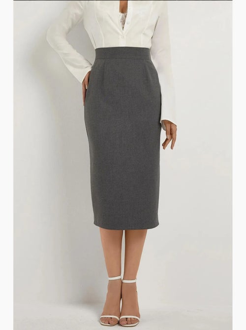 Midi-rok met hoge taille hiccup - Kiabi Midi-rok met hoge taille hiccup - Kiabi